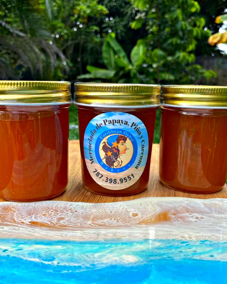 Mermelada de papaya, piña y cúrcuma